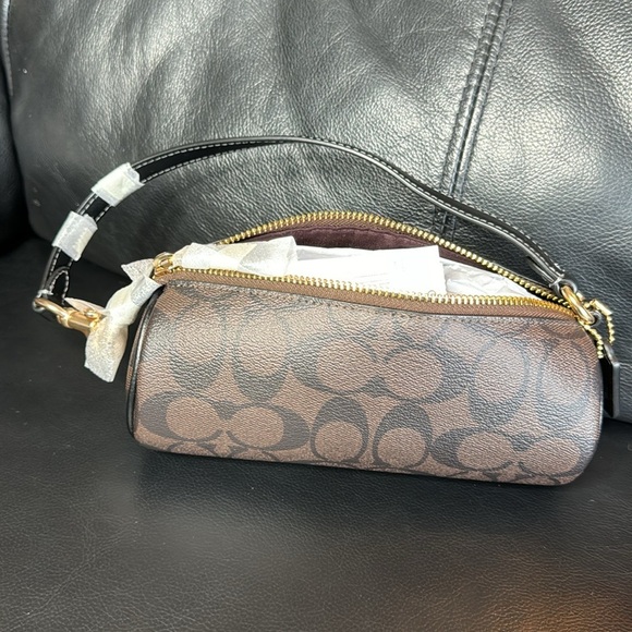 Coach Nolita Barrel Bag In Signature Canvas - Picture 9 of 11